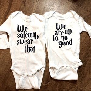 Twin Harry Potter onsies